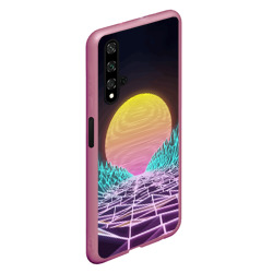 Чехол для Honor 20 Vaporwave Закат солнца в горах Neon - фото 2