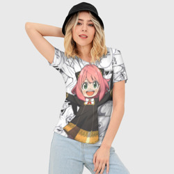 Женская футболка 3D Slim Семья Шпиона Аня Форджер на манге - фото 2