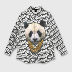 Женская рубашка oversize 3D Panda Look
