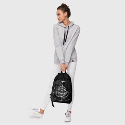 Рюкзак с принтом Кольца Элдена Elden Ring logo для любого человека, вид спереди №6. Цвет основы: белый