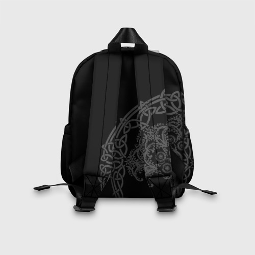 Детский рюкзак 3D с принтом КОЛЬЦА ЭЛДЕНА | ELDEN RING LOGO, вид сзади #2