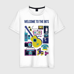 Добро пожаловать в 90-е! – Мужская футболка хлопок с принтом купить со скидкой в -20%
