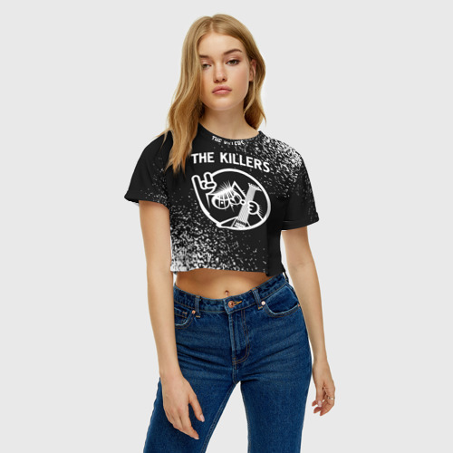 Женская футболка Crop-top 3D The Killers - кот - Краска, цвет 3D печать - фото 4