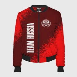 Женский бомбер 3D Россия - герб Team Russia Спрей