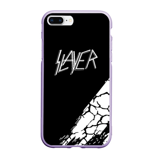 Чехол для iPhone 7Plus/8 Plus матовый Slayer Трещины, цвет светло-сиреневый