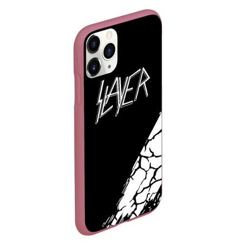 Чехол для iPhone 11 Pro матовый с принтом Slayer Трещины, вид сбоку #3