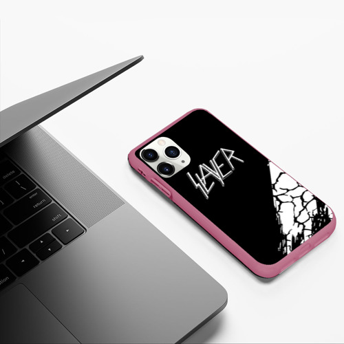 Чехол для iPhone 11 Pro матовый с принтом Slayer Трещины, фото #5