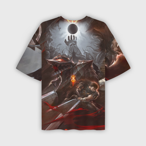 Мужская футболка oversize 3D Berserk My hands are covered in blood, цвет 3D печать - фото 2