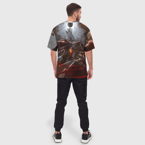 Мужская футболка oversize 3D Berserk My hands are covered in blood, цвет 3D печать - фото 4