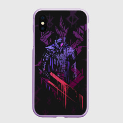 Чехол для iPhone XS Max матовый Berserk руна соулу +спина