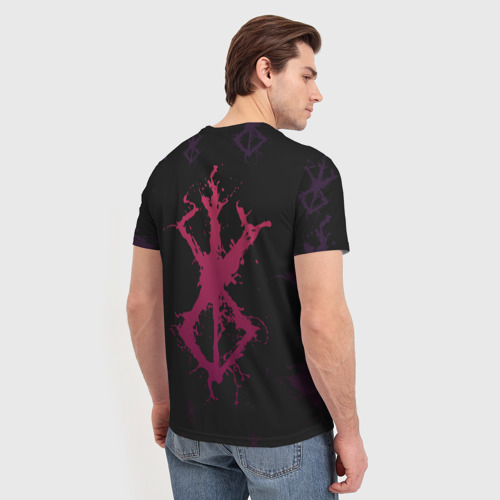 Мужская футболка 3D Berserk руна соулу +спина, цвет 3D печать - фото 4
