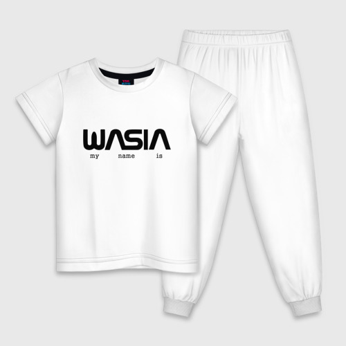 Детская пижама хлопок Wasia в стиле NASA, цвет белый