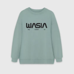 Женский свитшот oversize без начеса хлопок Wasia в стиле NASA