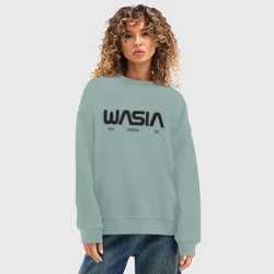 Женский свитшот oversize без начеса хлопок Wasia в стиле NASA - фото 2