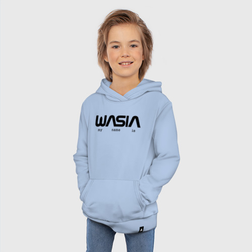 Детская толстовка хлопок Wasia в стиле NASA, цвет мягкое небо - фото 5