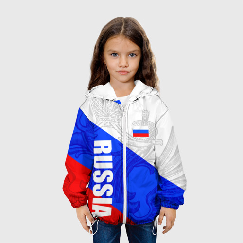 Детская куртка 3D Russia - sportwear - триколор, цвет белый - фото 4