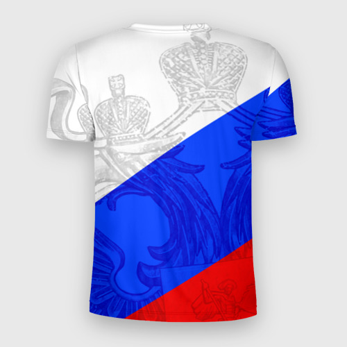 Мужская футболка 3D Slim Russia - sportwear - триколор, цвет 3D печать - фото 2