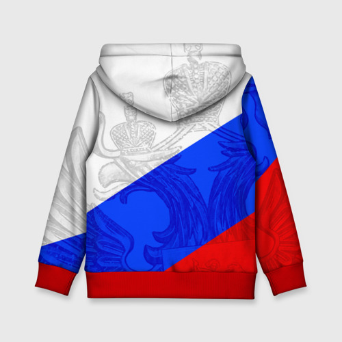 Детская толстовка 3D Russia - sportwear - триколор, цвет красный - фото 2