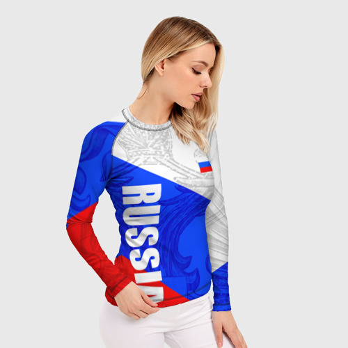 Женский рашгард 3D Russia - sportwear - триколор - фото 3