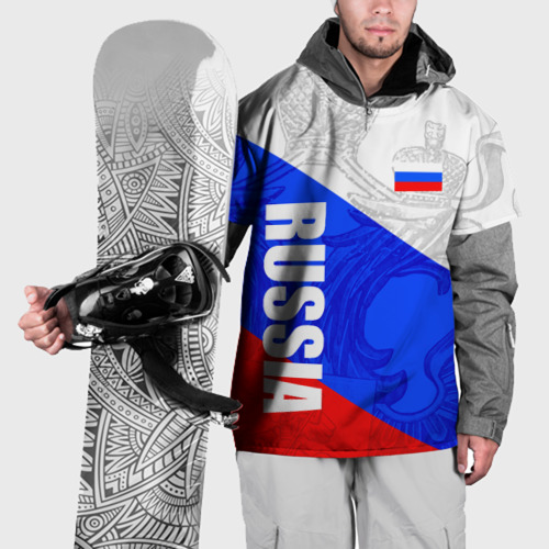 Накидка на куртку 3D Russia - sportwear - триколор, цвет 3D печать