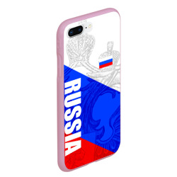 Чехол для iPhone 7Plus/8 Plus матовый Russia - sportwear - триколор - фото 2