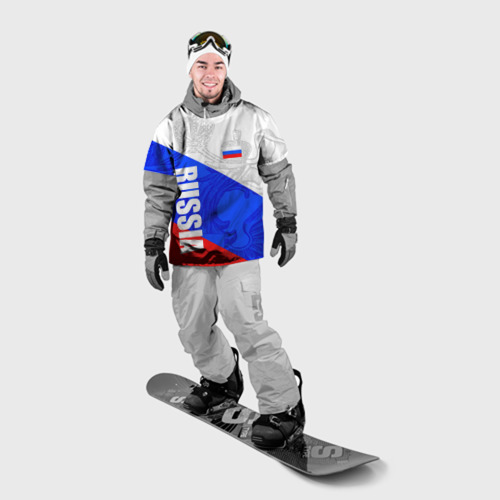 Накидка на куртку 3D Russia - sportwear - триколор, цвет 3D печать - фото 3