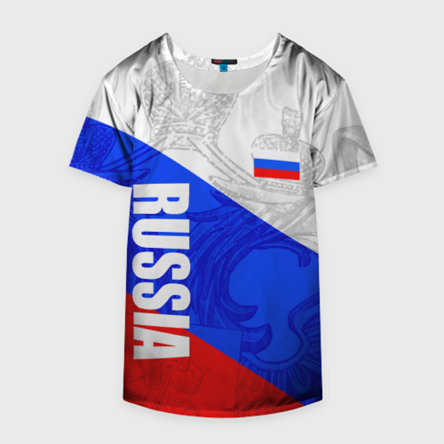 Накидка на куртку 3D Russia - sportwear - триколор, цвет 3D печать - фото 4
