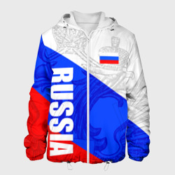 Мужская куртка 3D Russia - sportwear - триколор