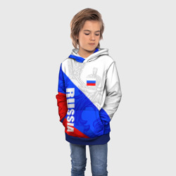 Детская толстовка 3D Russia - sportwear - триколор - фото 2