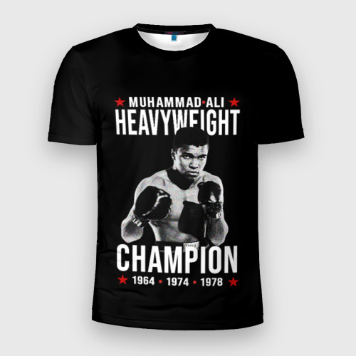 Мужская футболка 3D Slim Muhammad Ali Мухаммед Али, цвет 3D печать