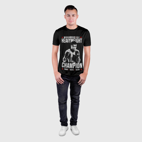 Мужская футболка 3D Slim Muhammad Ali Мухаммед Али, цвет 3D печать - фото 4