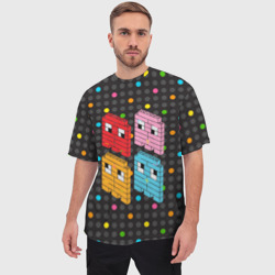 Мужская футболка oversize 3D Pac-man пиксели - фото 2