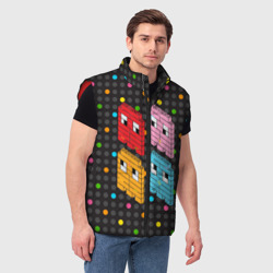 Мужской жилет утепленный 3D Pac-man пиксели - фото 2