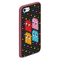 Чехол для iPhone 5/5S матовый Pac-man пиксели - фото 2