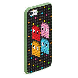 Чехол для iPhone 5/5S матовый Pac-man пиксели - фото 2