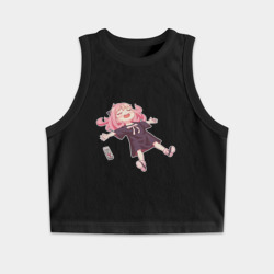 Женская укороченная майка-топ хлопок Anya Forger Spy x Family