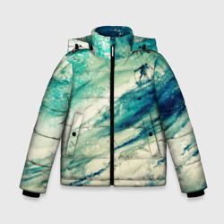 Зимняя куртка для мальчиков 3D Лазурная волна