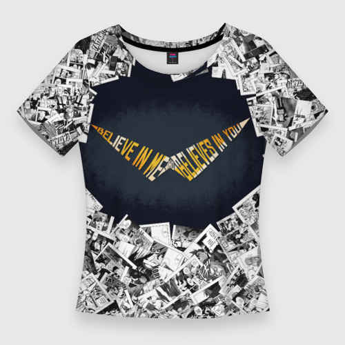 Женская футболка 3D Slim Гуррен-Лаганн - Верь в меня, который верит в тебя, цвет 3D печать