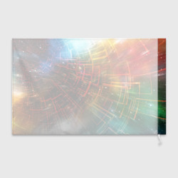 Флаг 3D Portal - Neon Space - туннель из энергетических панелей - фото 2