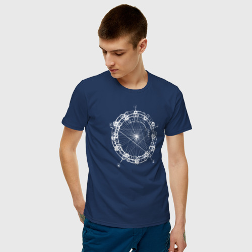 Мужская футболка хлопок Квинтовый Круг Джона Колтрейна, цвет темно-синий - фото 3