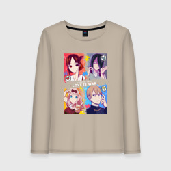 Женский лонгслив хлопок Госпожа Кагуя: В любви как на войне Love is War