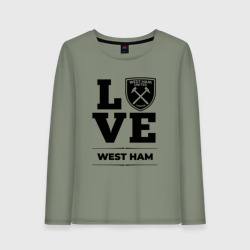 Женский лонгслив хлопок West Ham Love Классика