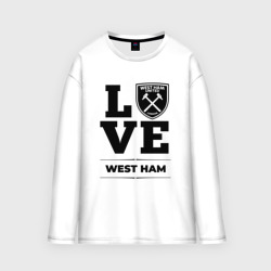 Женский лонгслив oversize хлопок West Ham Love Классика