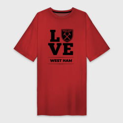 Платье-футболка хлопок West Ham Love Классика