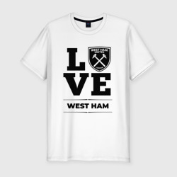 Мужская футболка хлопок Slim West Ham Love Классика