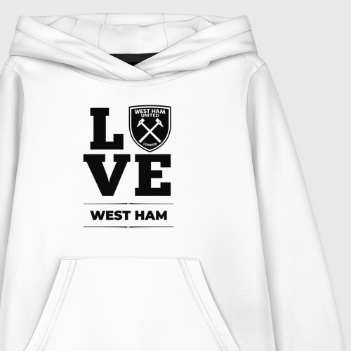 Детская толстовка хлопок West Ham Love Классика, цвет белый - фото 3