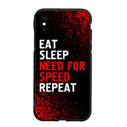 Чехол для iPhone XS Max матовый Eat Sleep Need for Speed Repeat - Спрей