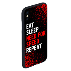 Чехол для iPhone XS Max матовый Eat Sleep Need for Speed Repeat - Спрей - фото 2
