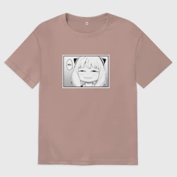 Женская футболка хлопок Oversize Spy Family Heh Семья Шпиона