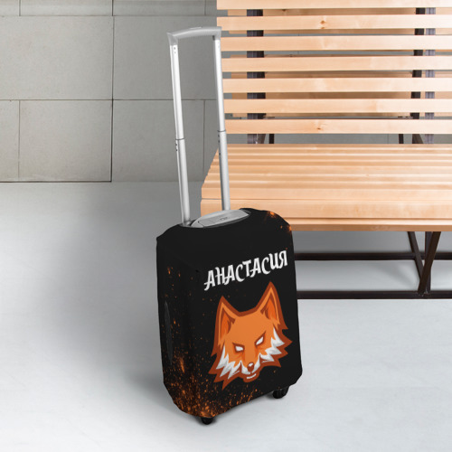 Чехол для чемодана 3D Анастасия лиса Арт, цвет 3D печать - фото 3